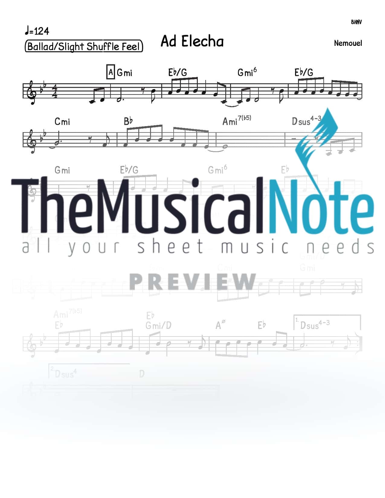Nemouel - Ad Elecha (Lead Sheet)