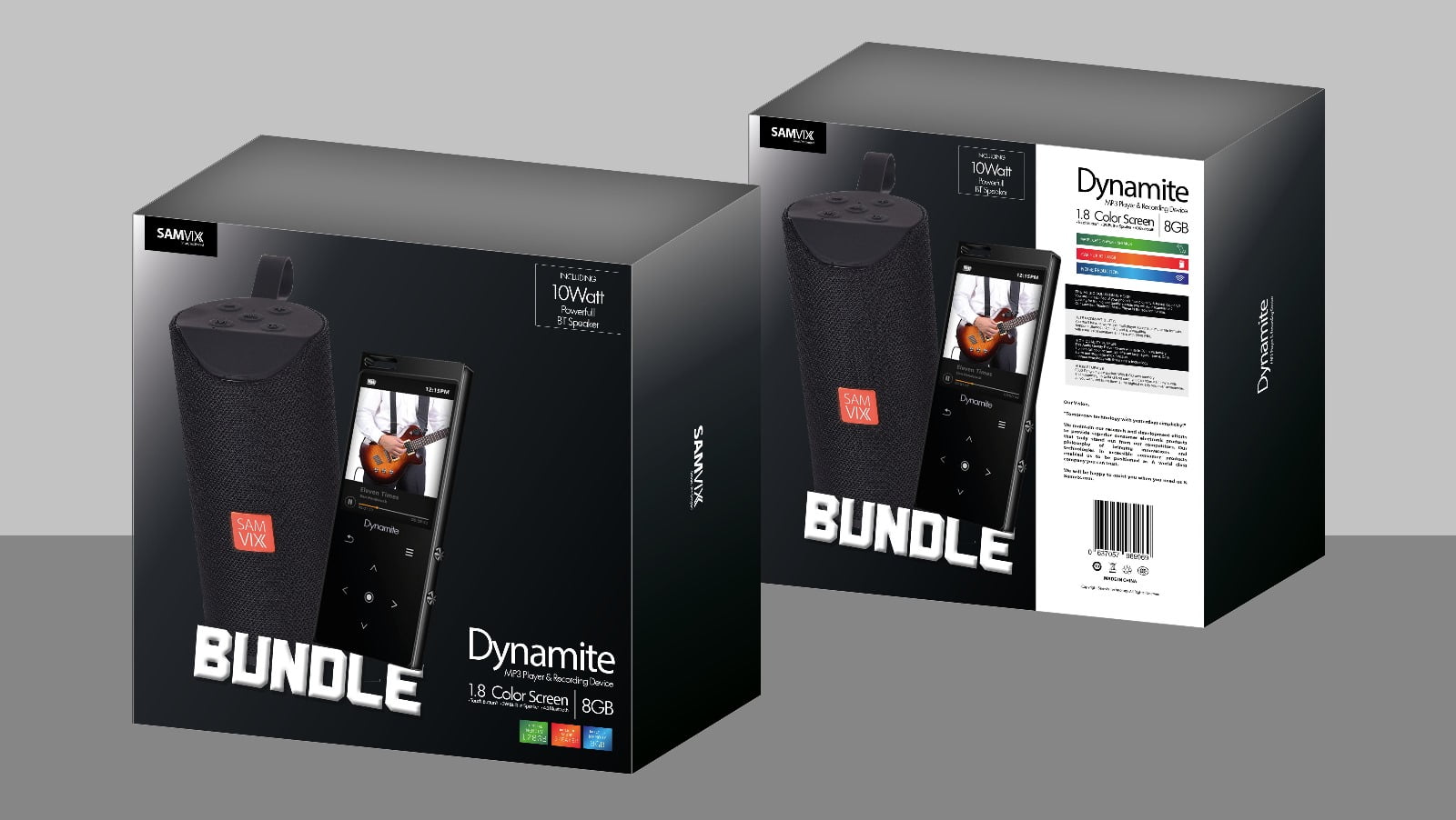 Dynamite Bundle - MP3 Player With Bluetooth Speaker