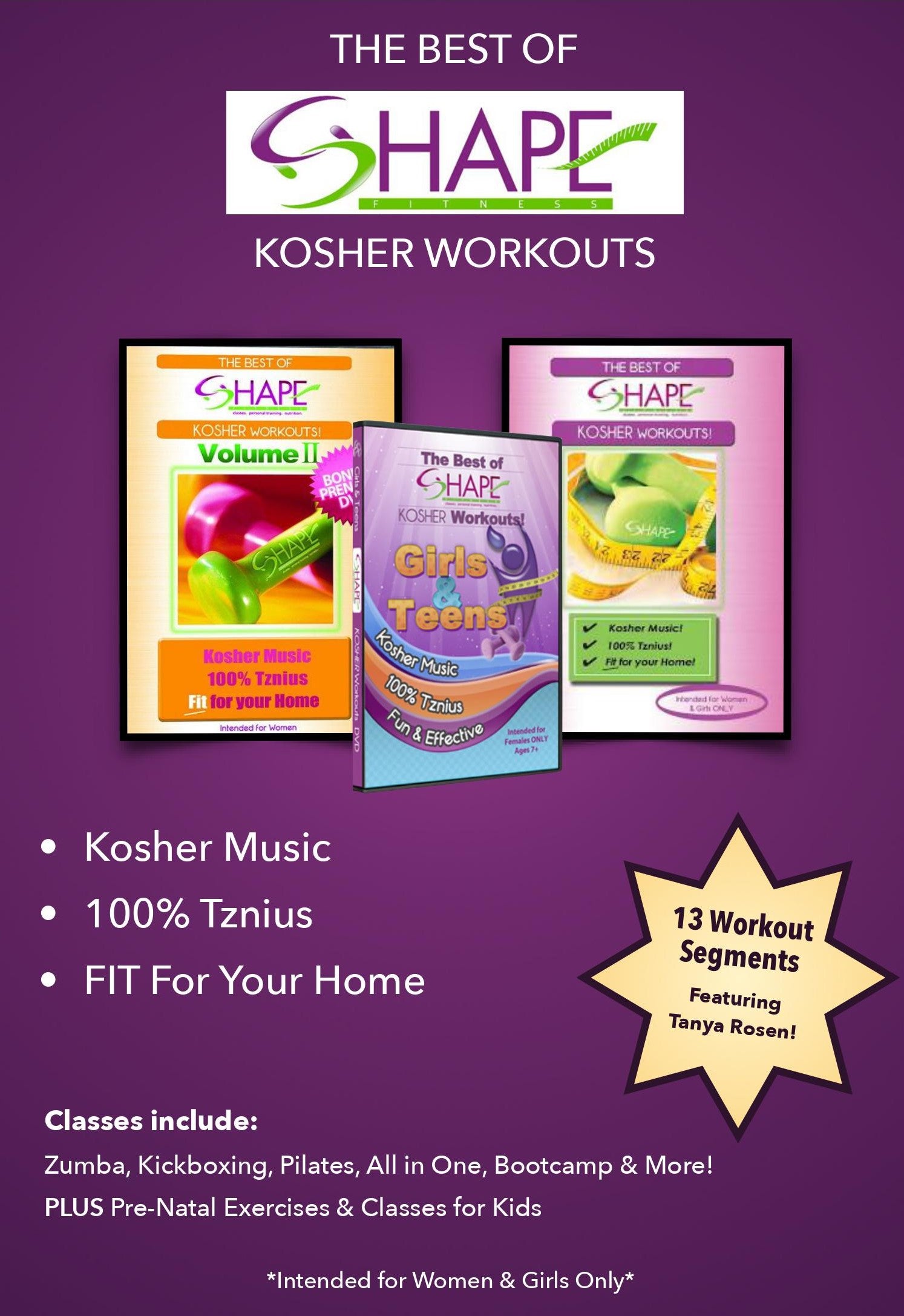 Shape Fitness Kosher Workouts Collection USB Video