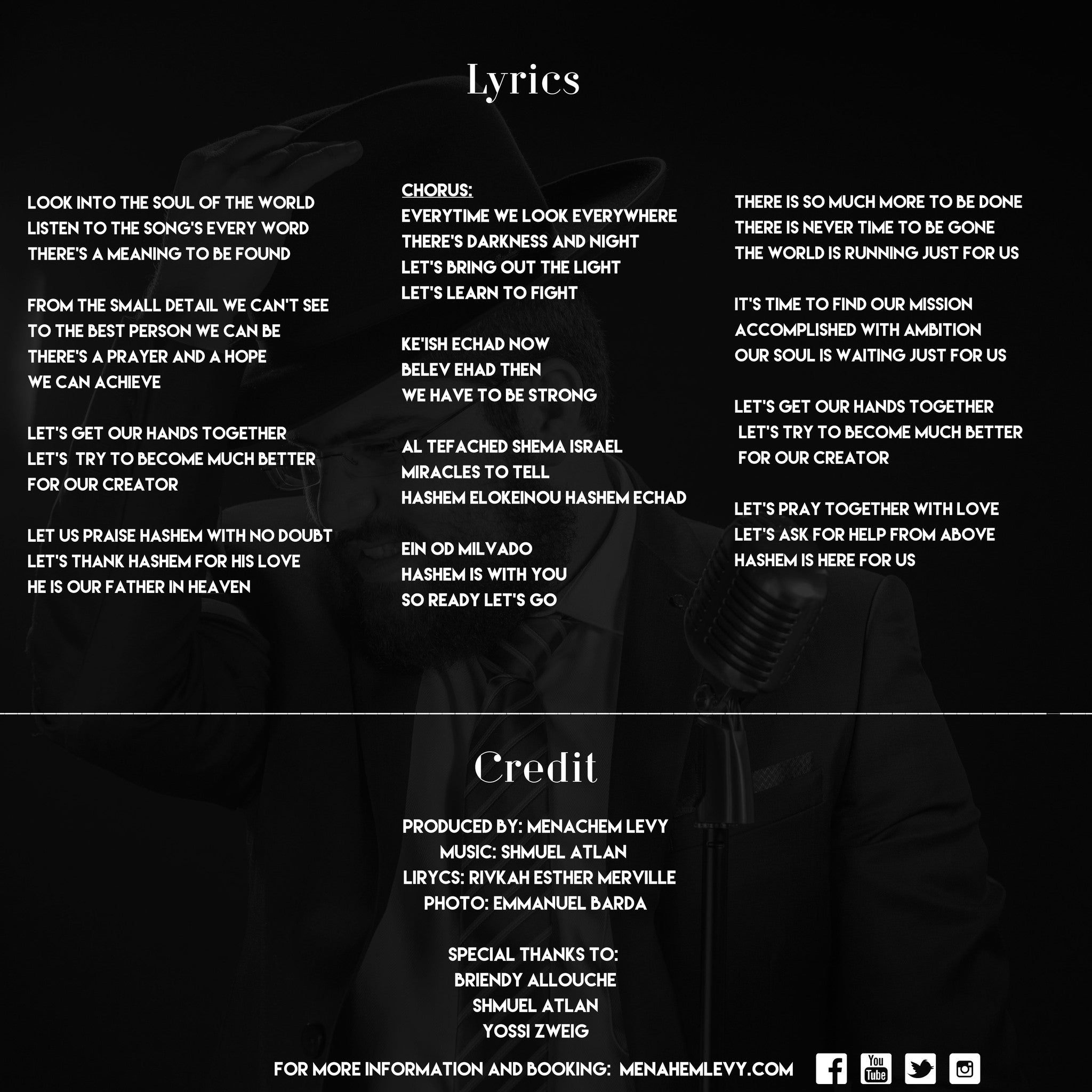 Menachem Levy - Bring Out The Light (Single)