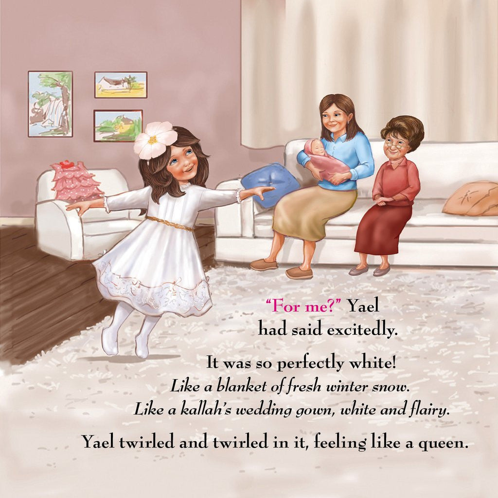 Yael and Her New White Dress