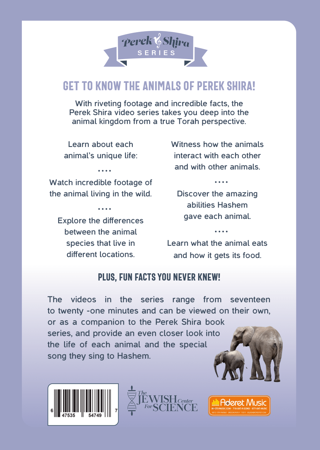 Perek Shira Series - Elephants (Video)