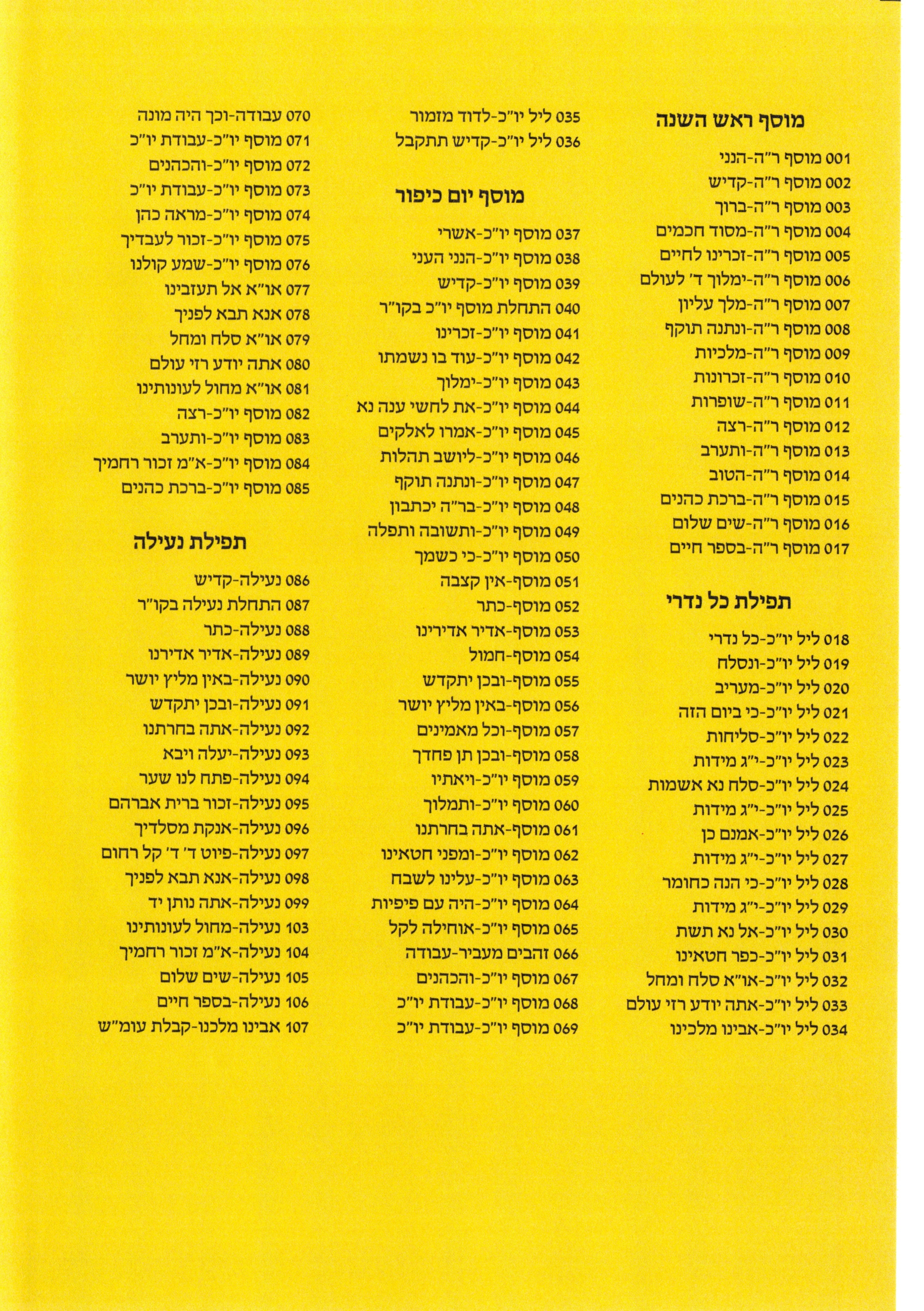 R' Mayer Borach Cohen - Tefilas Yomim Noraim