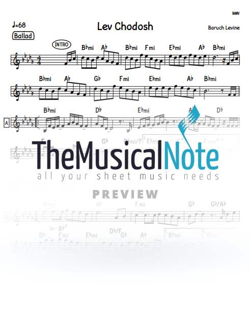 Baruch Levine - Lev Chodosh (Lead Sheet)