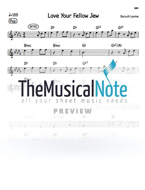 Baruch Levine - Love your fellow Jew (Lead Sheet)