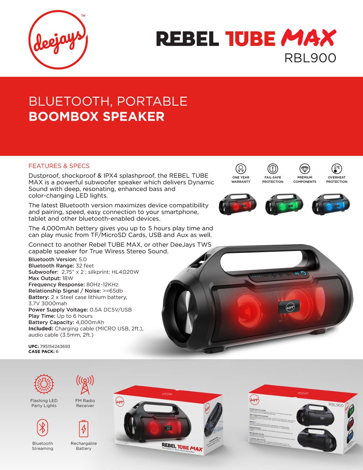 Rebel Tube Max - Boombox Speaker