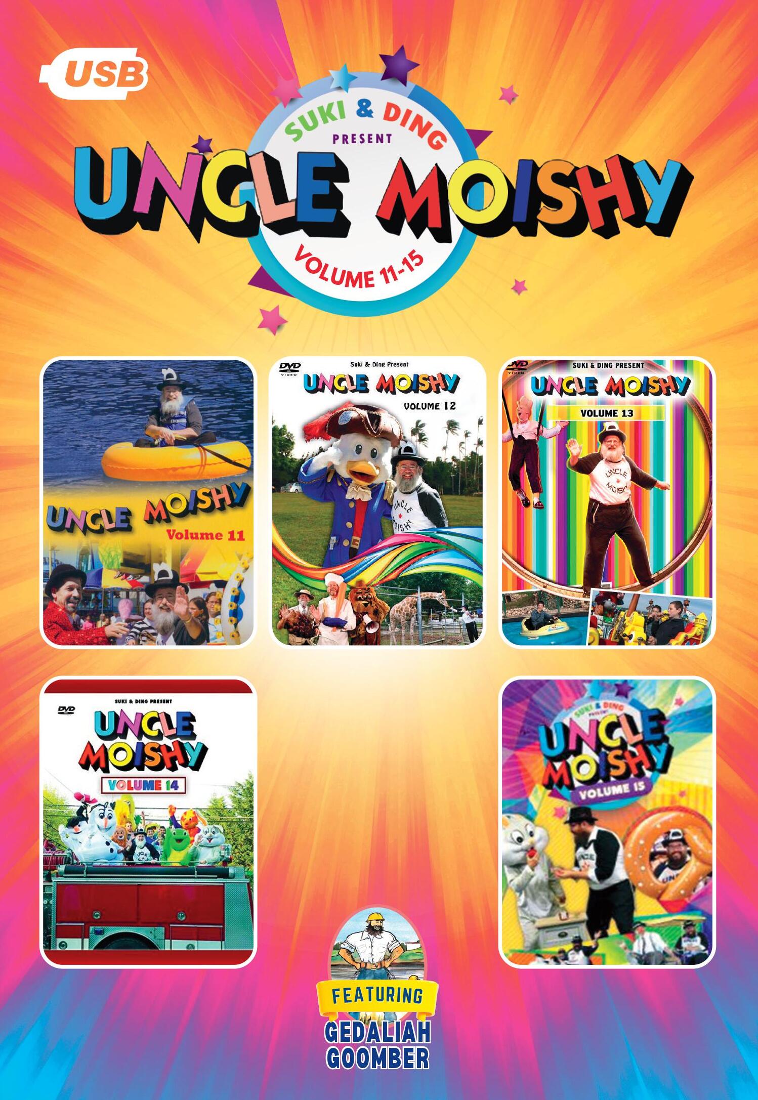 Uncle Moishy - Vol. 11-15 USB (Video)
