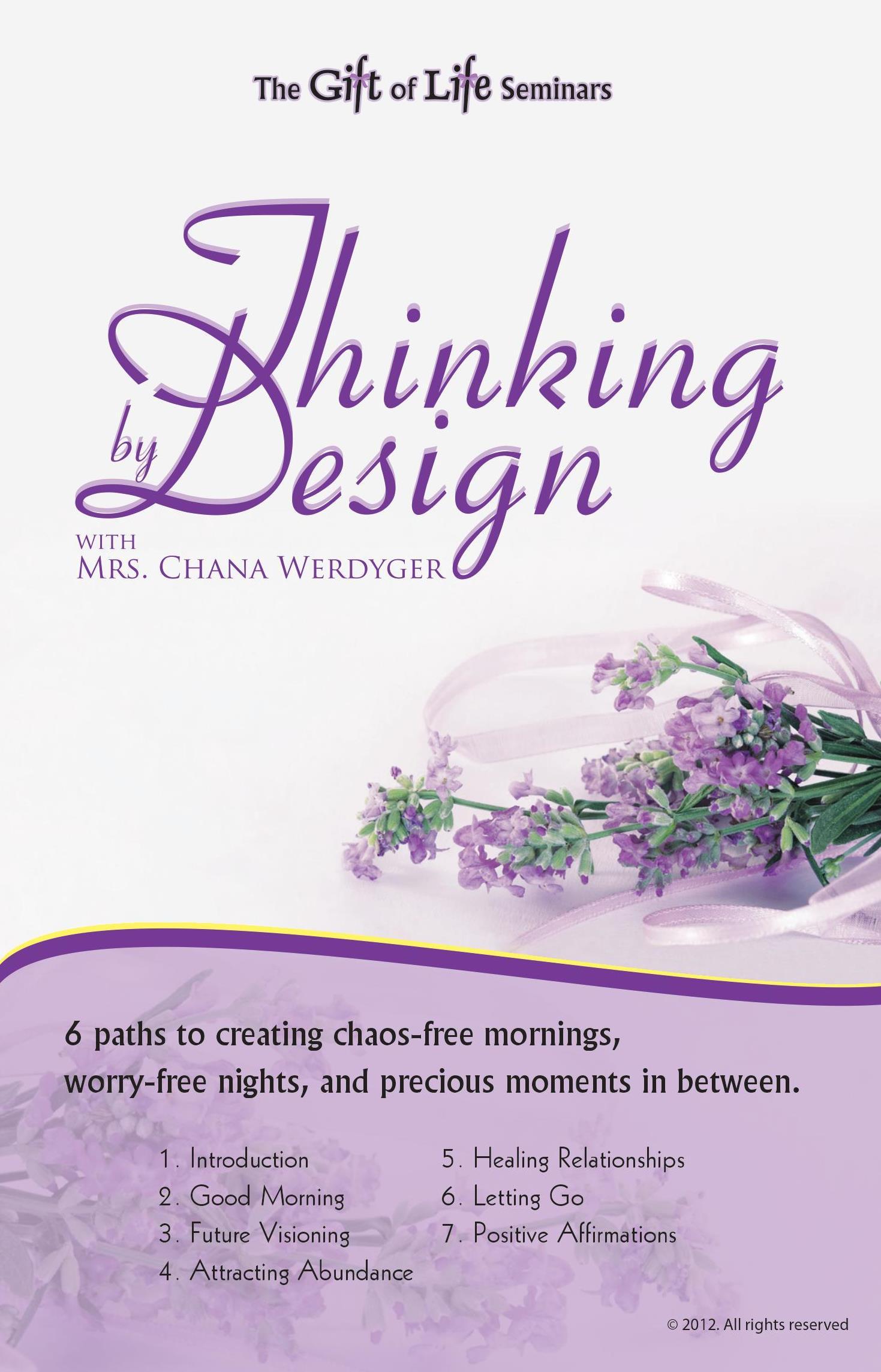 Thinking By Design - With Mrs. Chana Werdyger