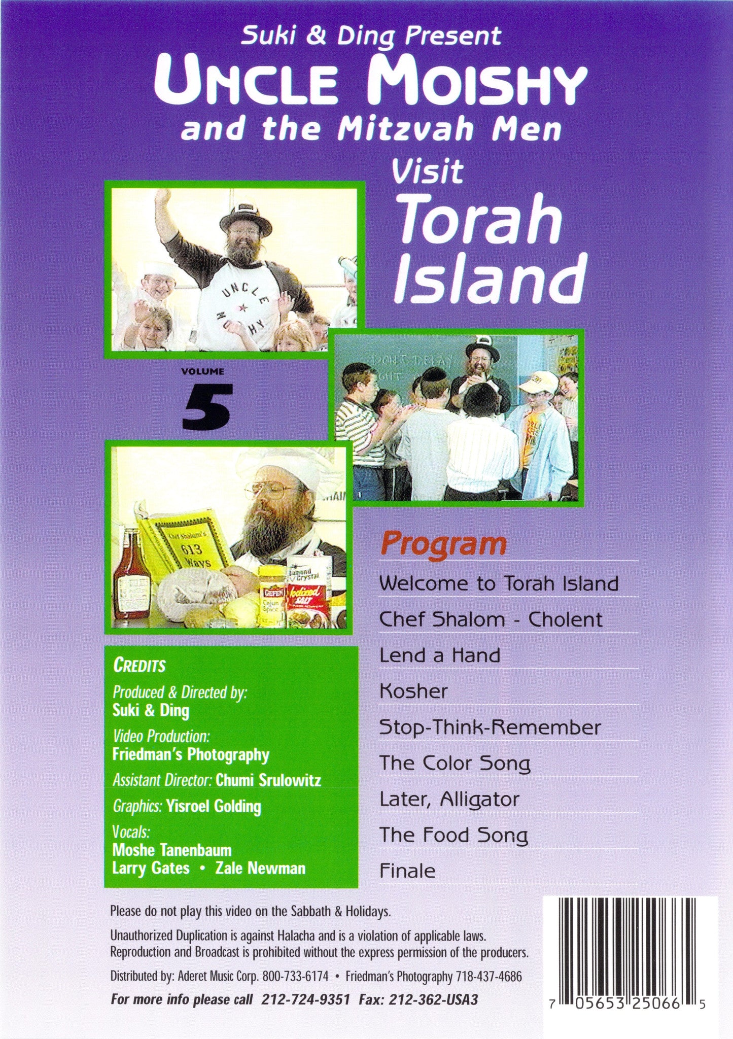 Uncle Moishy -  5 Torah Island DVD