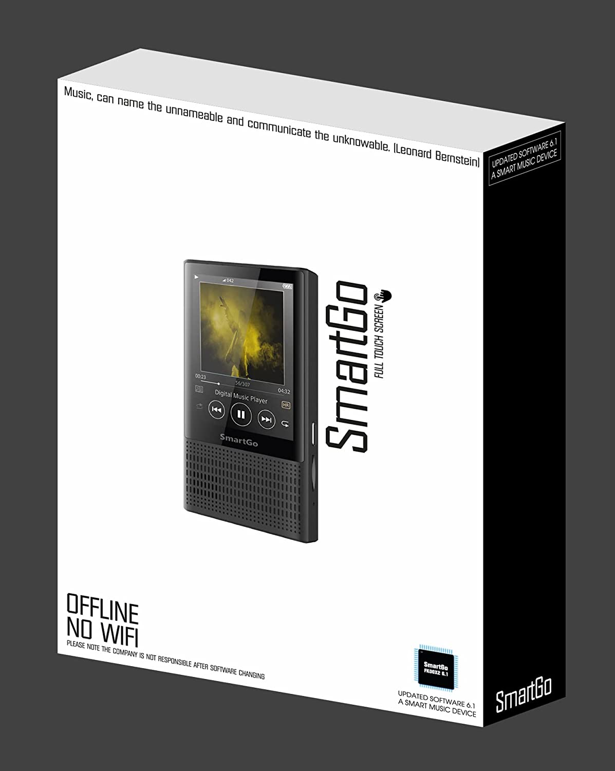 Samvix - SMARTGO, 8GB INTERNAL MEMORY, DIGITAL MP3 PLAYER - BLACK
