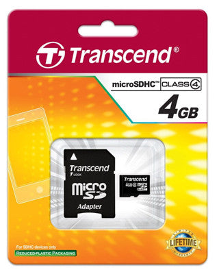 4GB microSD High Capacity (microSDHC) Class 4 Card
