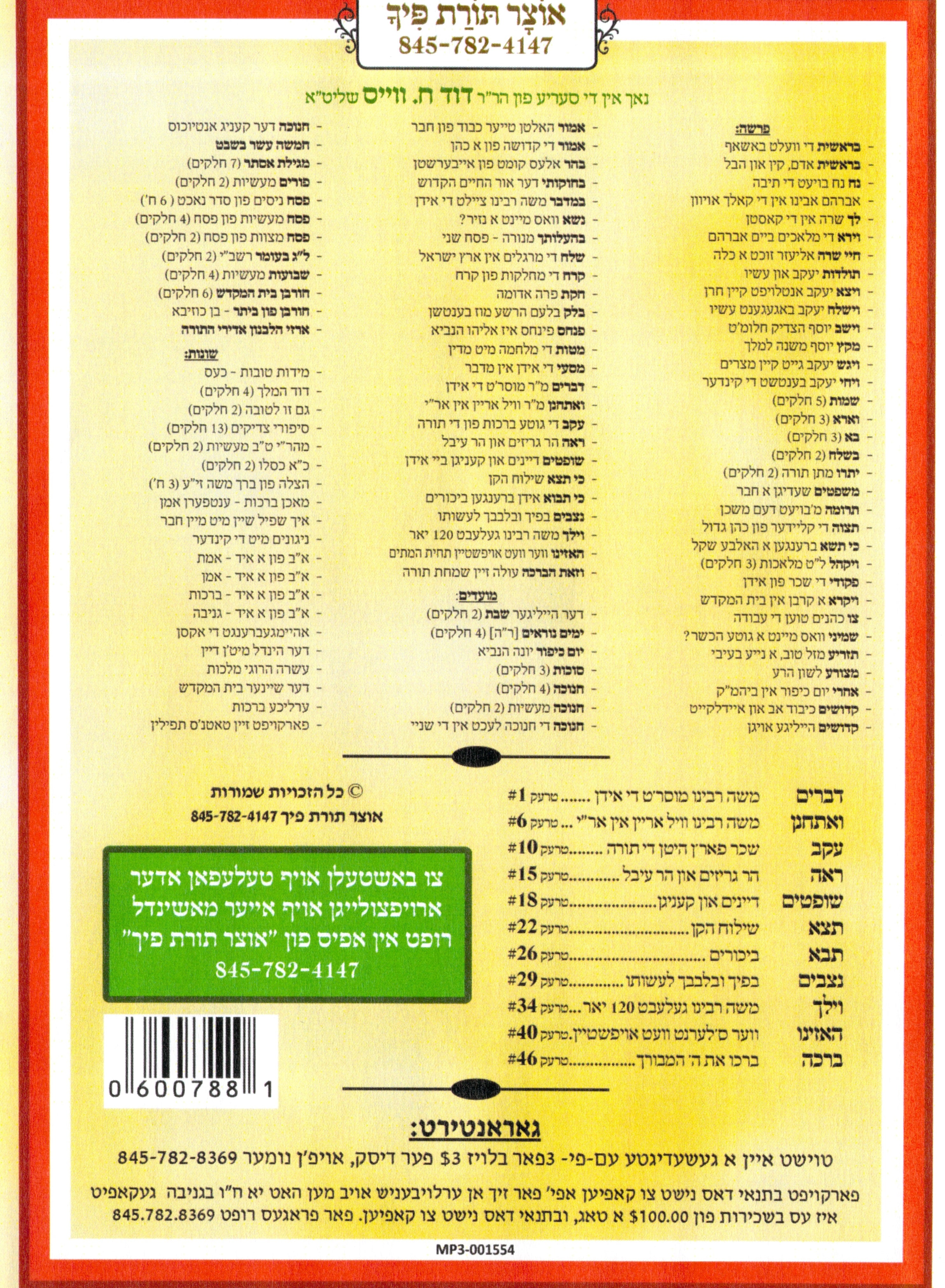 R' Duvid C. Weiss - Devarim