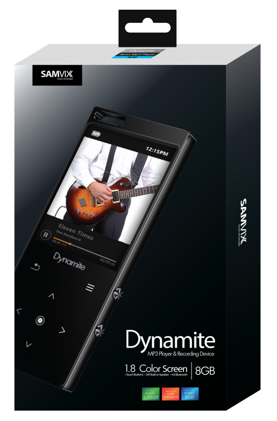 Samvix - Dynamite MP3 Player 8GB