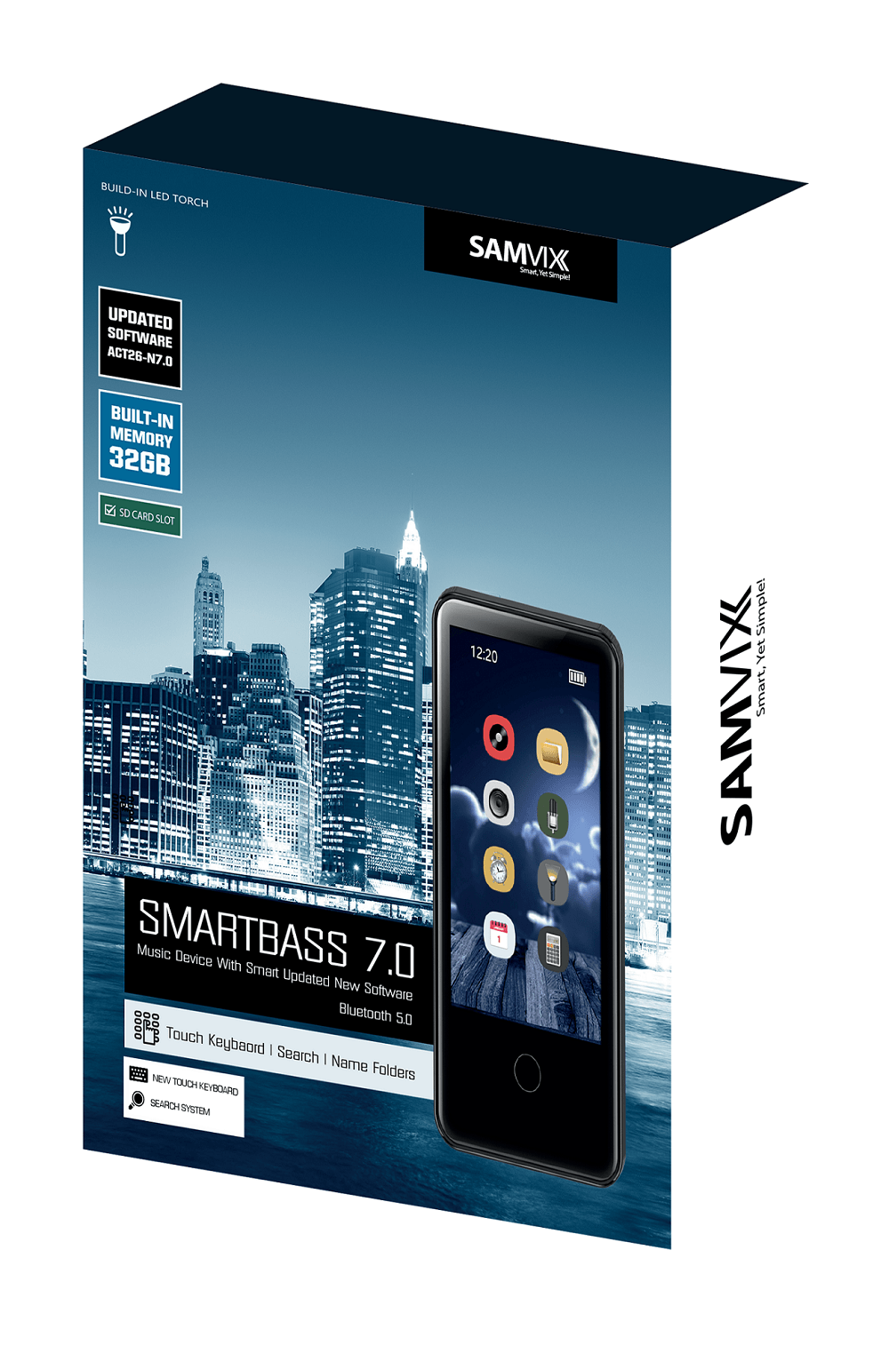 נגן Mp3 Samvix Smartbass 7.0 32GB