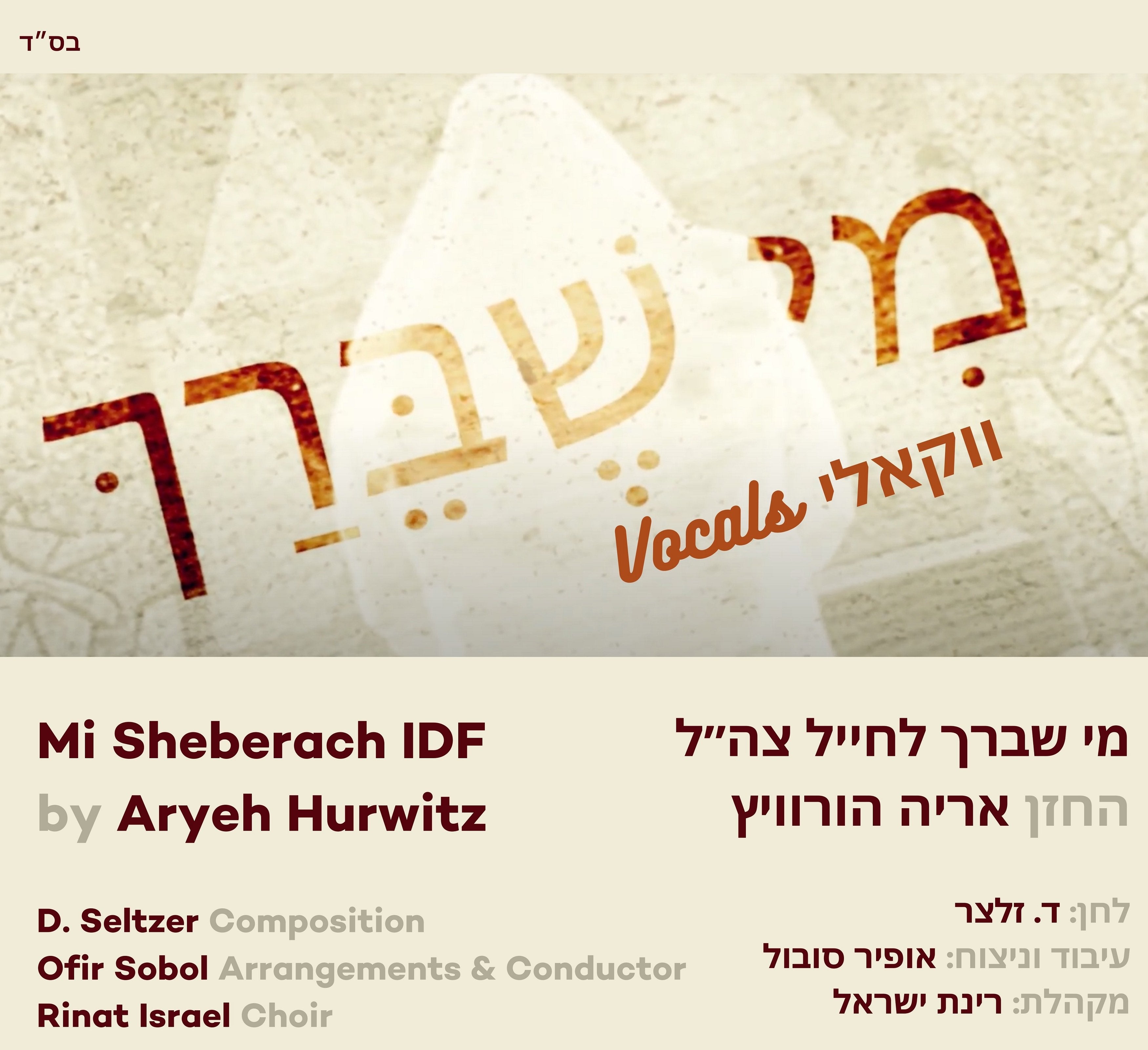 Aryeh Hurwitz - Mi Shebeirach IDF (Vocal)