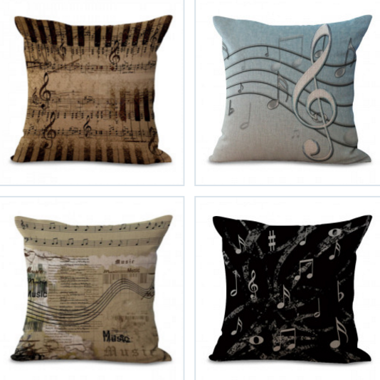 Music Note Pillow Cases