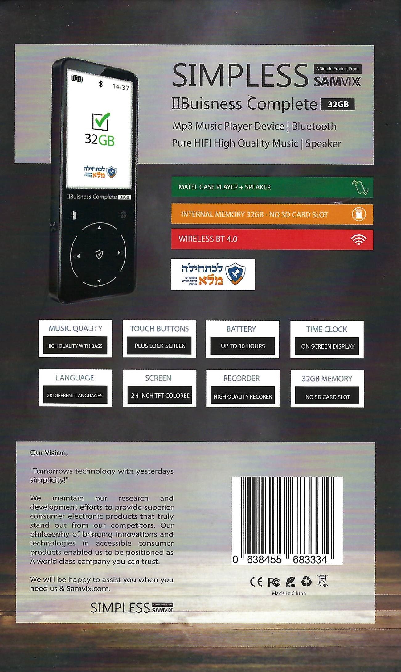 Samvix - IIBuisiness Complete MP3 Player - 32GB